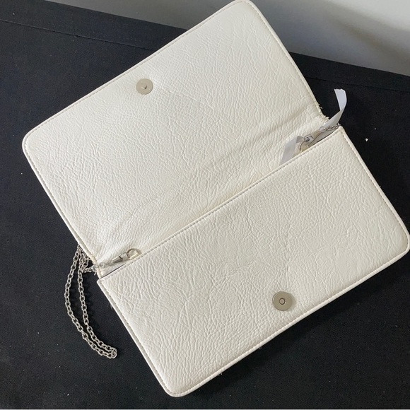 Unbranded Chevron Clutch Navy Blue White Envelope Crossbody - Picture 3 of 10